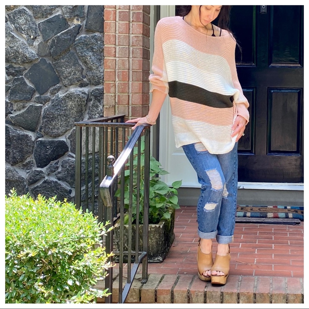 SPRING COLOR BLOCK SOFT SWEATER - Picture 4 of 6
